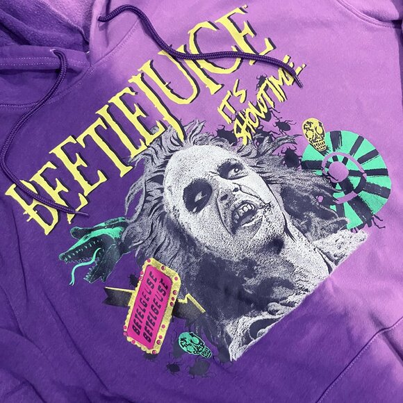 LIKE NEW! Beetlejuice Purple Ombré  Hoodie - 2XL - Picture 1 of 4